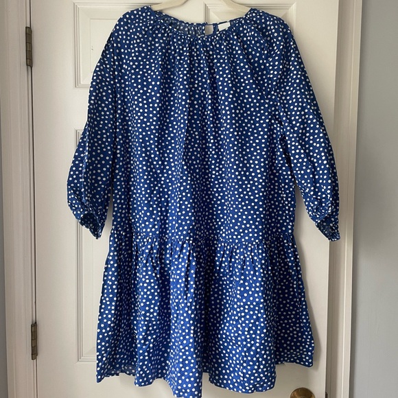 H&M Royal Blue Balloon Sleeve Dress in Size Large - Picture 1 of 3